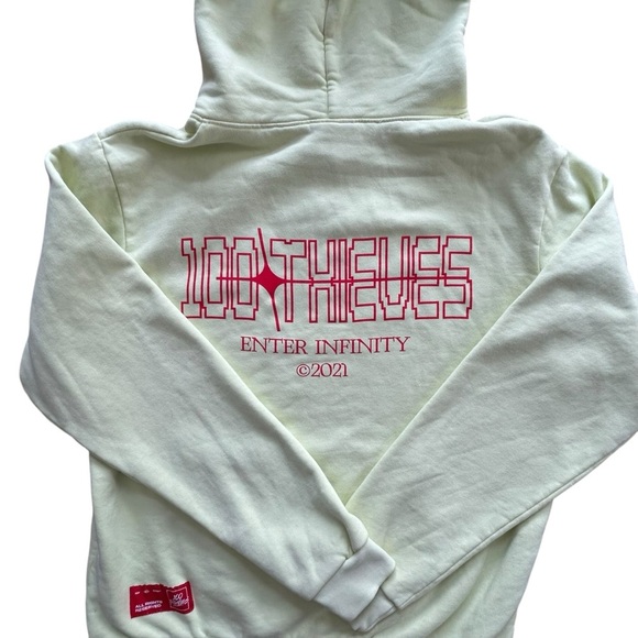 NWT 100 Thieves Enter Infinity Hoodie Lemonade Hoodie Men’s Small Pullover - Picture 4 of 12